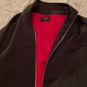 Fear of God fifth collection bomber jacket with red satin inside